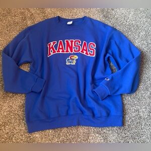 Champion Kansas Jayhawks blue sweatshirt